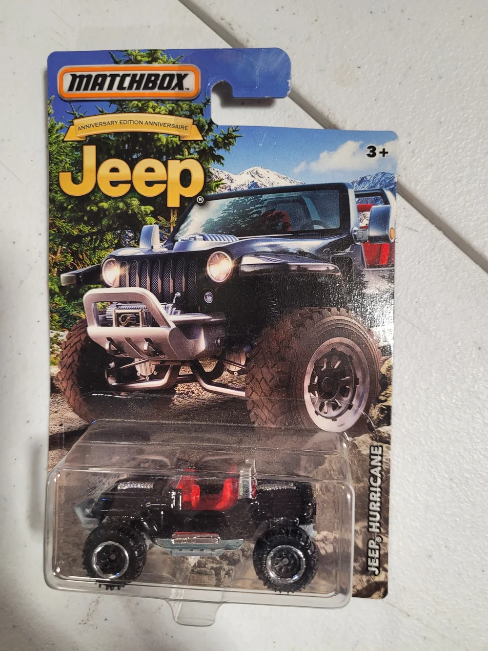 Matchbox Jeep Hurricane Kids Die-Cast Toy - Black with Red Accents